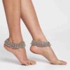German Silver Plated Stylish Handmade Anklets for Girls and Women  AJA-1002