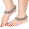 Traditional Silver Plated Handcrafted Payal with Ghungroo For Women  AJA-1009
