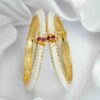 Traditional Maharashtrian Kolhapuri Micro Gold Plated Moti Bangles III Nice AJB-1005