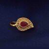Goldplated Faux Ruby Nosepin Noseclip Nath Women  AJA-1008 - Image 2