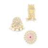 Combo of 3 Ethnic Adjustable Finger Rings For Women AJR-1008 - Image 2