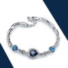 Ahimanpur Jewellers Nickel, Aluminum Cubic Zirconia Platinum Bracelet PM-6066 - Image 2
